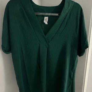 Green Flowy Dress Top